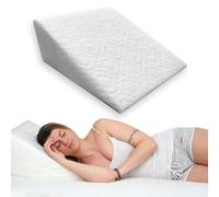 Feature Home Bed Wedge Pillow - Orthopedic Support Cushion for Acid Reflux, Back & Neck Pain, Snoring, Heartburn, Post Surgery - Elevated Foam Wedge for Sleeping - Removable Washable Cover
