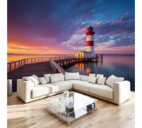 Feature Wall Mural Lighthouse Non-Woven 3D Matt Photo Wallpaper