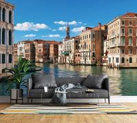 Feature Wall Mural Venice Grand Canal Non-Woven 3D Matt Photo Wallpaper | Wipeable Panoramic Mural Wallpaper Italian Cityscape Waterproof Wall Art 300x210 cm for Living Room Bedroom Kid Roomp457