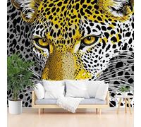 Feature Wallpaper Non-Woven Vintage Animal Cheetah Photo Wallpaper Farmhouse Teenager Adult Bedroom Wild Animals Leopard Wall Mural Home Poster Decoration 365x254cm(W x H) Photo Mural