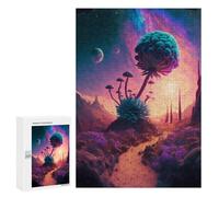 Featured Design: Alien Desert Bloom, 300 PCS, Decorative Wooden Puzzle, Winter Gift, for Screen-Free Relaxation at Home