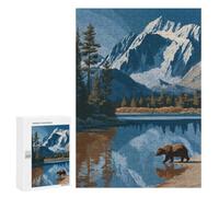 Featured Design: Alpine Lake Serenity, 300 PCS, Wooden Art Puzzle, Year-End Present, for Relaxing Solo Or Group Play