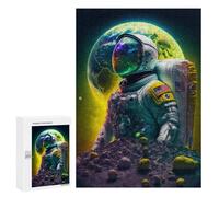 Featured Design: Astronaut on The Moon -1, 300 PCS, Challenging Puzzle for Adults, Gift for Puzzle Lovers - for A Rewarding Weekend Challenge