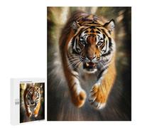 Featured Design: Attacking Tiger in Motion Blur, 500 PCS, Adult Picture Puzzle, Winter Gift; for Couples, Friends And Family