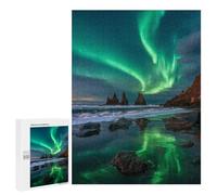 Featured Design: Aurora Borealis Reflections-21, 500 PCS, Decorative Wooden Puzzle, Weekend Puzzle Project, for Relaxing Solo Or Group Play