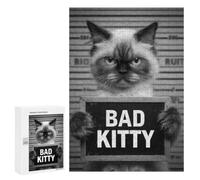 Featured Design: Bad Kitty Mugshot, 300 PCS, Challenging Puzzle for Adults, Holiday-Season Gift; for Shared Table Time