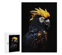 Featured Design: Black And Gold Parrot, 300 PCS, Jigsaw Puzzle for Adults, Festive Gift for Adults - for A Rewarding Weekend Challenge