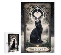 Featured Design: Black Cat Tarot Card The H, 1000 PCS, Wooden Jigsaw Puzzle for Adults, Creative Indoor Hobby - for Quiet Evenings And Focused Play