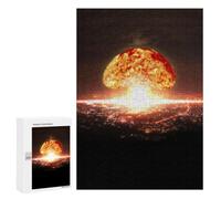 Featured Design: Bomb Nuclear Explosion, 300 PCS, Wooden Art Puzzle, Holiday-Season Gift, with A Decorative Finished Picture