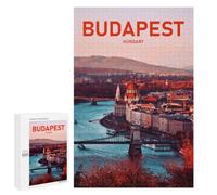 Featured Design: Budapest Travel Poster ART, 1000 PCS, Wooden Art Puzzle, Year-End Present, for Relaxing Solo Or Group Play