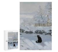 Featured Design: Cat Monet The Magpie, 1000 PCS, Challenging Puzzle for Adults, Holiday-Season Gift; for Shared Table Time