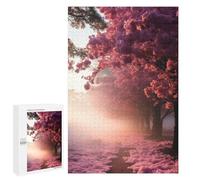 Featured Design: Cherry Blossom Pathway-1, 1000 PCS, Challenging Puzzle for Adults, Holiday-Season Gift; for Shared Table Time