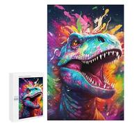 Featured Design: Colorful Dinosaur Artwork, 1000 PCS, Decorative Jigsaw for Grown-Ups, New Year Puzzle Gift; for Couples, Friends And Family