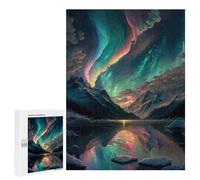 Featured Design: Colourful Aurora Borealis, 500 PCS, Jigsaw Puzzle for Adults, Festive Gift for Adults - for A Rewarding Weekend Challenge