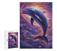 Featured Design: Cosmic Dolphin Journey-1, 300 PCS, Decorative Jigsaw for Grown-Ups, Festive Gift for Adults; for Shared Table Time