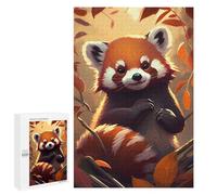 Featured Design: Cute Red Panda Animal Art, 1000 PCS, Challenging Puzzle for Adults, Screen-Free Activity - for Quiet Evenings And Focused Play