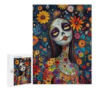 Featured Design: Day of The Dead Art Print-3, 500 PCS, Displayable Picture Puzzle, New Year Party Activity - to Assemble, Frame And Display