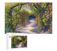 Featured Design: Enchanted Garden Pathway -1, 1000 PCS, Decorative Wooden Puzzle, Seasonal Home Décor - for A Rewarding Weekend Challenge