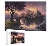Featured Design: Enchanted Sunset Castle, 300 PCS, Wooden Picture Puzzle for Grown-Ups, New Year Decoration - to Assemble, Frame And Display