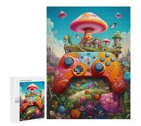 Featured Design: Fantasy Mushroom Kingdom, 500 PCS, Displayable Picture Puzzle, Year-End Present - for Quiet Evenings And Focused Play