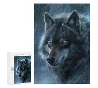 Featured Design: Fantasy Wolf Snow Magic, 300 PCS, Wooden Art Puzzle, Year-End Present, for Relaxing Solo Or Group Play