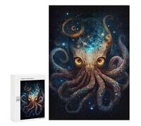 Featured Design: Galactic Octopus Art Print, 300 PCS, Adult Wooden Jigsaw, Weekend Puzzle Project - for Detail-Focused Puzzlers