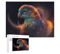 Featured Design: Galactic Parrot Cosmic Beauty in Flight, 500 PCS, Wooden Picture Puzzle for Grown-Ups, New Year Decoration - to Assemble, Frame And Display