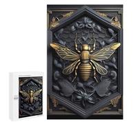 Featured Design: Golden Honey Bee, 1000 PCS, Challenging Puzzle for Adults, Winter Activity Gift, for Relaxing Solo Or Group Play