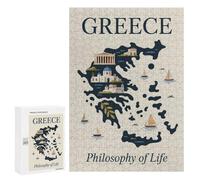 Featured Design: Greece︰ Philosophy of Life Map, 300 PCS, Displayable Picture Puzzle, Year-End Present - for Quiet Evenings And Focused Play