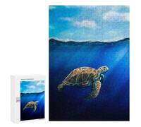 Featured Design: Green Sea Turtle, 300 PCS, Decorative Jigsaw for Grown-Ups, Weekend Puzzle Project - for Quiet Evenings And Focused Play