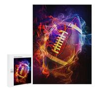 Featured Design: Gridiron Blaze, 500 PCS, Displayable Picture Puzzle, Festive Gift for Adults, for Mindful Indoor Entertainment