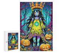 Featured Design: Halloween Queen in Enchanted Forest, 1000 PCS, Decorative Wooden Puzzle, Year-End Present - for Detail-Focused Puzzlers
