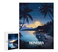 Featured Design: Honiara, Solomon Islands Tropical Night, 500 PCS, Challenging Puzzle for Adults, Thoughtful Present, for Mindful Indoor Entertainment