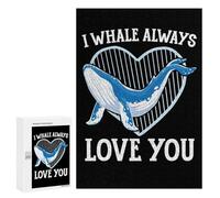 Featured Design: I Whale Always Love You, 300 PCS, Wooden Brain Teaser for Adults, New Year Puzzle Gift, for Screen-Free Relaxation at Home