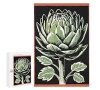 Featured Design: Linocut Artichoke, 1000 PCS, Wooden Jigsaw Puzzle for Adults, Creative Indoor Hobby - for Quiet Evenings And Focused Play