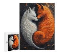 Featured Design: Loving Japan Foxes, 500 PCS, Decorative Jigsaw for Grown-Ups, Mindful Gift for Adults, for Mindful Indoor Entertainment