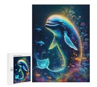 Featured Design: Magic Realism Whale, 500 PCS, Wooden Art Puzzle, Winter Gift - to Assemble, Frame And Display