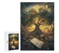 Featured Design: Magical Tree of Knowledge, 300 PCS, Adult Tabletop Puzzle, New Year Decoration; for Couples, Friends And Family