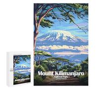 Featured Design: Mount Kilimanjaro National Park Tanzania, 1000 PCS, Decorative Jigsaw for Grown-Ups, Creative Indoor Hobby, with A Decorative Finished Picture