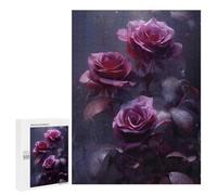 Featured Design: Mourning Red Roses, 500 PCS, Jigsaw Puzzle for Adults, New Year Puzzle Gift - to Assemble, Frame And Display