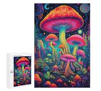 Featured Design: Mushrooms No3, 1000 PCS, Decorative Wooden Puzzle, Winter Gift, for Screen-Free Relaxation at Home
