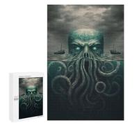 Featured Design: Ocean's Depths The Cthulhu Awakening, 1000 PCS, Wooden Brain Teaser for Adults, Gift for Winter Evenings - for Detail-Focused Puzzlers