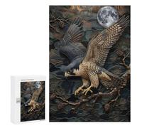 Featured Design: Peregrine Falcon in Flight, 300 PCS, Displayable Picture Puzzle, Year-End Present - for Quiet Evenings And Focused Play