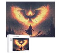 Featured Design: Phoenix Rising A Mythical Tale, 500 PCS, Adult Wooden Jigsaw, New Year Gift, for Relaxing Solo Or Group Play