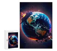 Featured Design: Planetary Transformation Earth's Dynamic Layers Revealed, 300 PCS, Wooden Art Puzzle, Gift for Puzzle Lovers; for Couples, Friends And Family