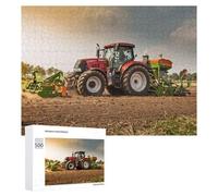 Featured Design: Powerful Tractor for Agricultural Field Work, 500 PCS, Decorative Wooden Puzzle, New Year Party Activity - to Assemble, Frame And Display