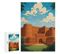 Featured Design: Red Fort Agra by Day, 300 PCS, Wooden Jigsaw Puzzle for Adults, Winter Activity Gift - for Detail-Focused Puzzlers