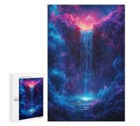 Featured Design: Sign Aquarius Waterfall, 1000 PCS, Wooden Art Puzzle, Year-End Present, for Relaxing Solo Or Group Play