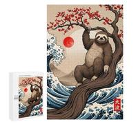 Featured Design: Sloth Great Wave, 1000 PCS, Jigsaw Puzzle for Adults, Mindful Gift for Adults; for Shared Table Time