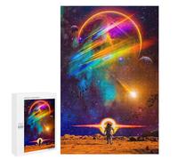 Featured Design: Space Astronaut Rainbow Planet, 1000 PCS, Wooden Art Puzzle, Weekend Puzzle Project - for Quiet Evenings And Focused Play